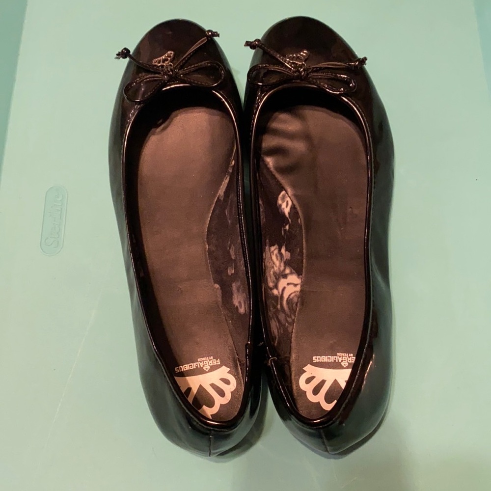 Fergilicious Patent Ballet Flats with Bows